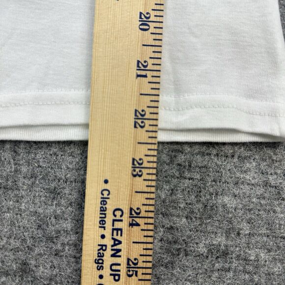 Paris Van Master Tank Top Women Medium White Silver Metallic Made in France Soft - Picture 11 of 12